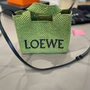 LOEWE medium raffia tote